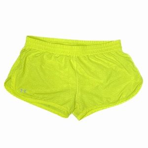 Under Armour Neon Yellow Running Shorts size Large